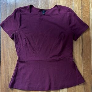 Ann Taylor Burgundy Women's Top